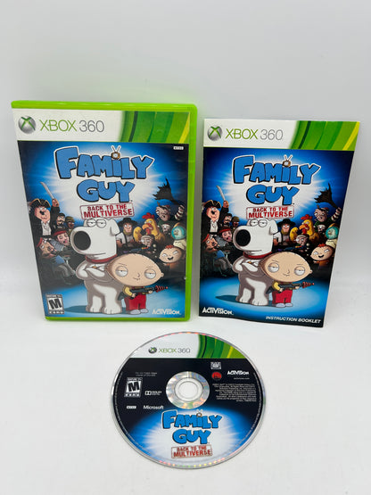 PiXEL-RETRO.COM : MICROSOFT XBOX 360 COMPLETE CIB BOX MANUAL GAME NTSC FAMILY GUY BACK TO THE MULTIVERSE
