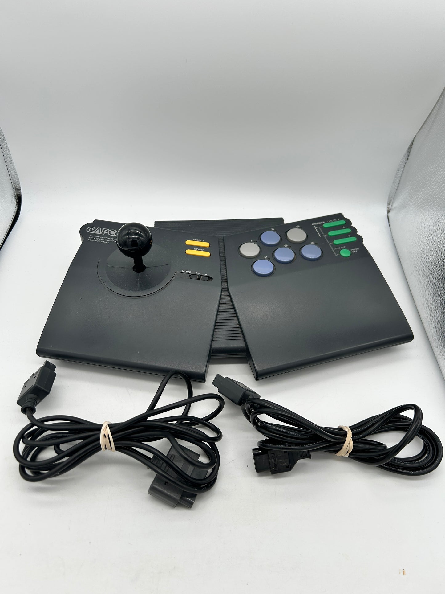 PiXEL-RETRO.COM : NINTENDO ENTERTAiNMENT SYSTEM SNES NES SUPER CONTROLLER JOYSTICK, NTSC CAPCOM FIGHTING POWER STICK
