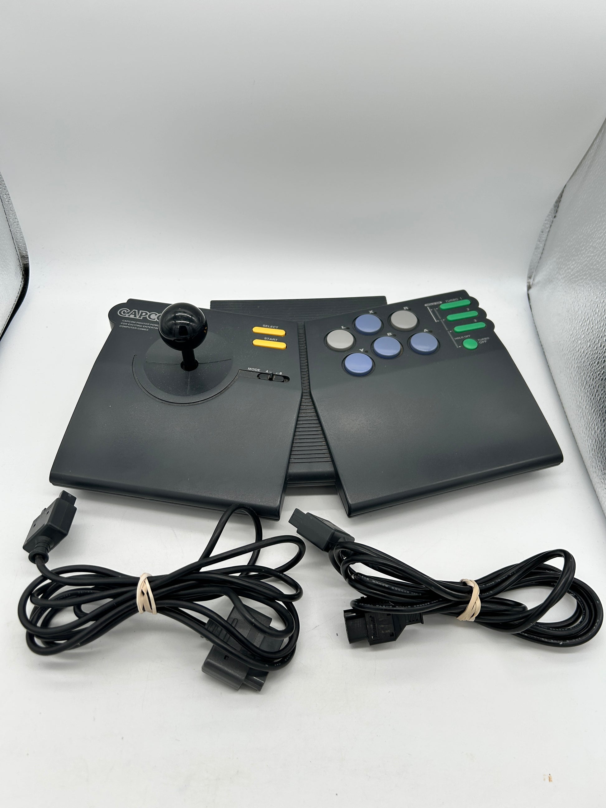 PiXEL-RETRO.COM : NINTENDO ENTERTAiNMENT SYSTEM SNES NES SUPER CONTROLLER JOYSTICK, NTSC CAPCOM FIGHTING POWER STICK