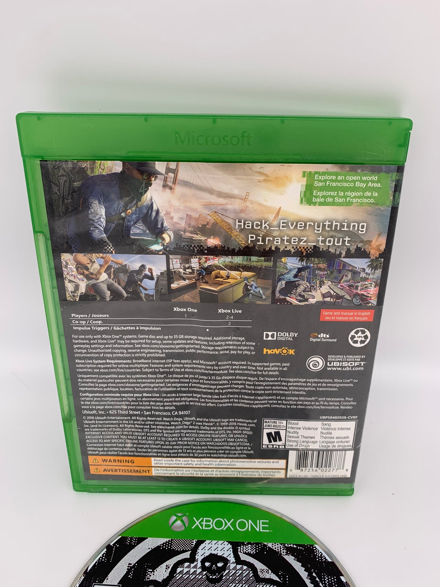 MiCROSOFT XBOX ONE | WATCH DOGS 2