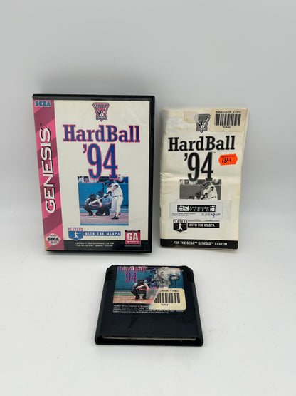 PiXEL-RETRO.COM : SEGA GENESIS (MEGA DRIVE) COMPLETE (CIB) GAME BOX INSTRUCTION MANUAL NTSC HARDBALL 94