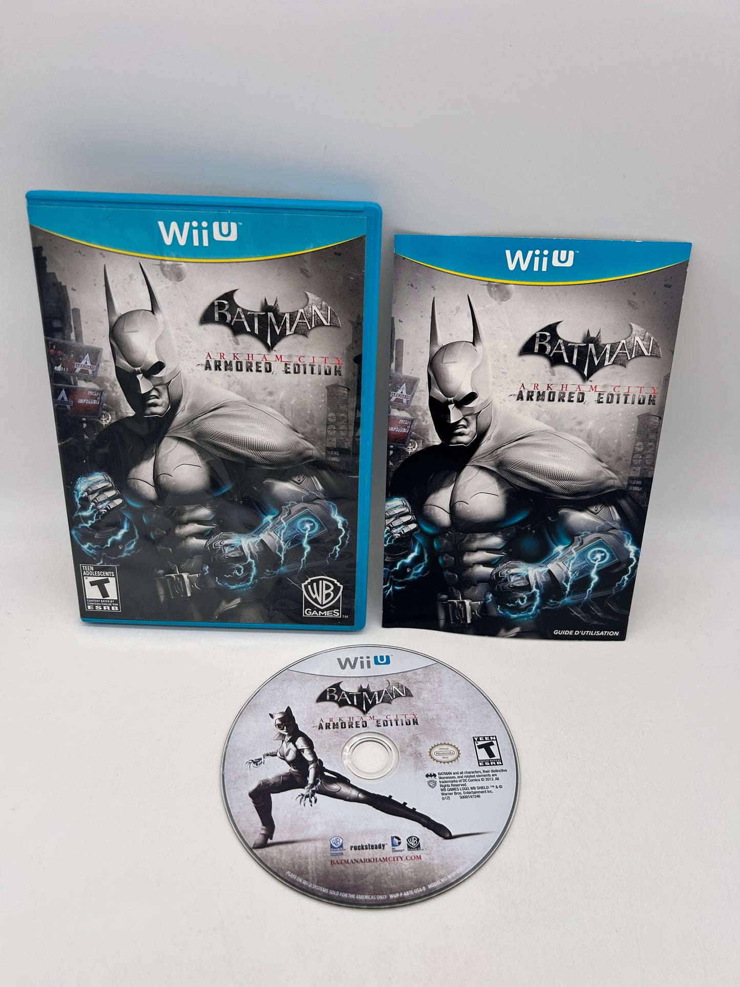PiXEL-RETRO.COM : NINTENDO WII U COMPLET CIB BOX MANUAL GAME NTSC SUPER BATMAN ARKHAM CITY