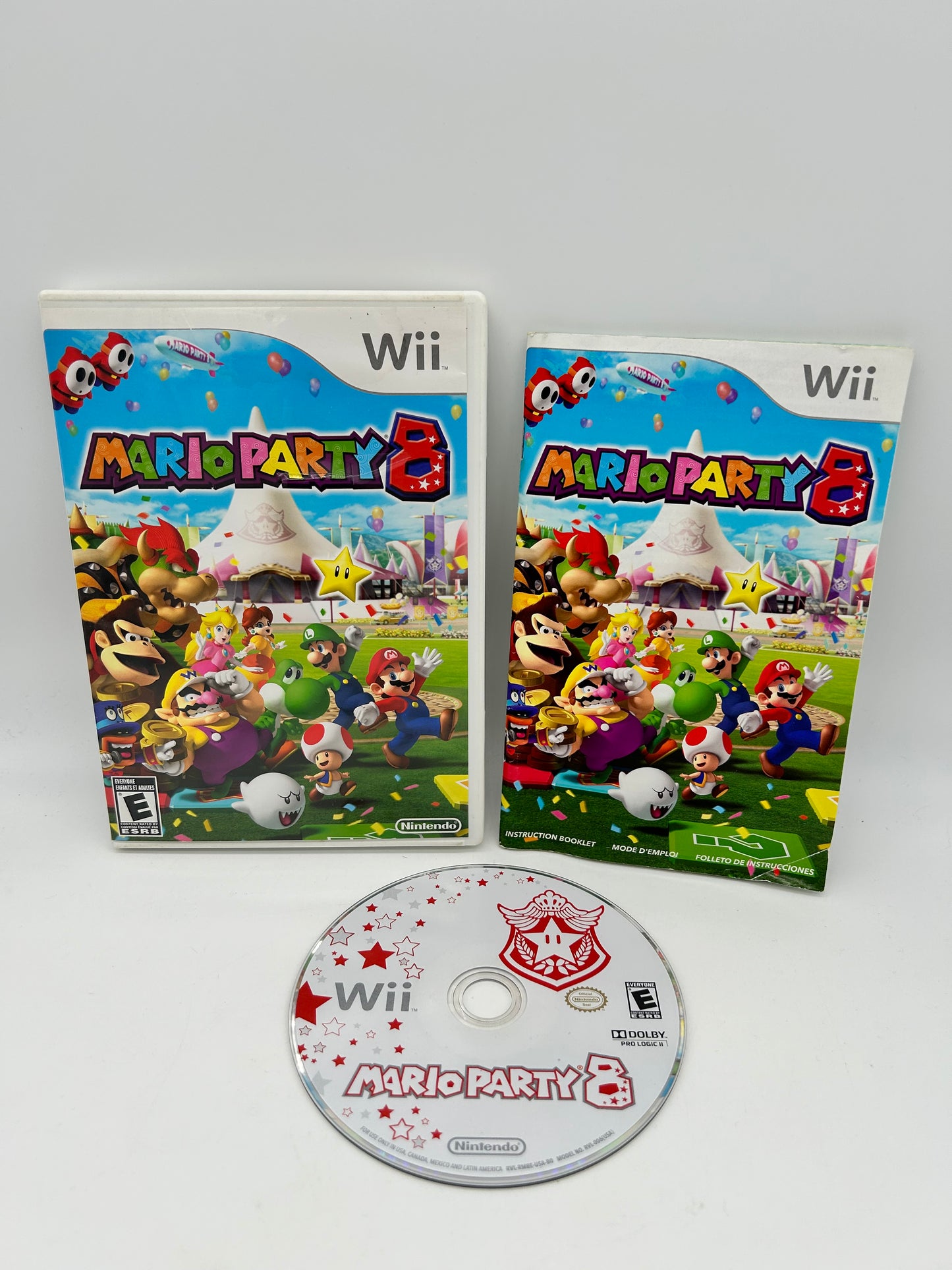 PiXEL-RETRO.COM : NINTENDO WII COMPLET IN BOX CIB MANUAL GAME NTSC MARIO PARTY 8