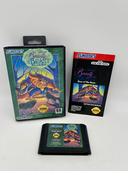 PiXEL-RETRO.COM : SEGA GENESIS (MEGA DRIVE) COMPLETE (CIB) GAME BOX INSTRUCTION MANUAL NTSC BEAUTY AND THE BEAST ROAR OF THE BEAST