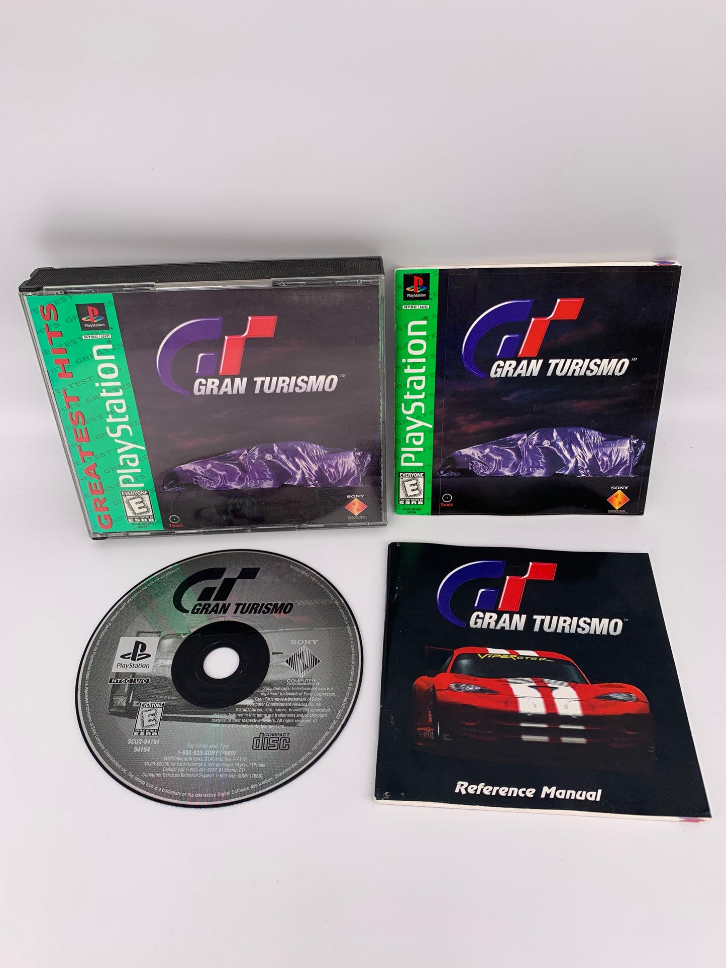 PiXEL-RETRO.COM : SONY PLAYSTATION (PS1) COMPLETE CIB BOX MANUAL GAME NTSC GRAN TURISMO GT
