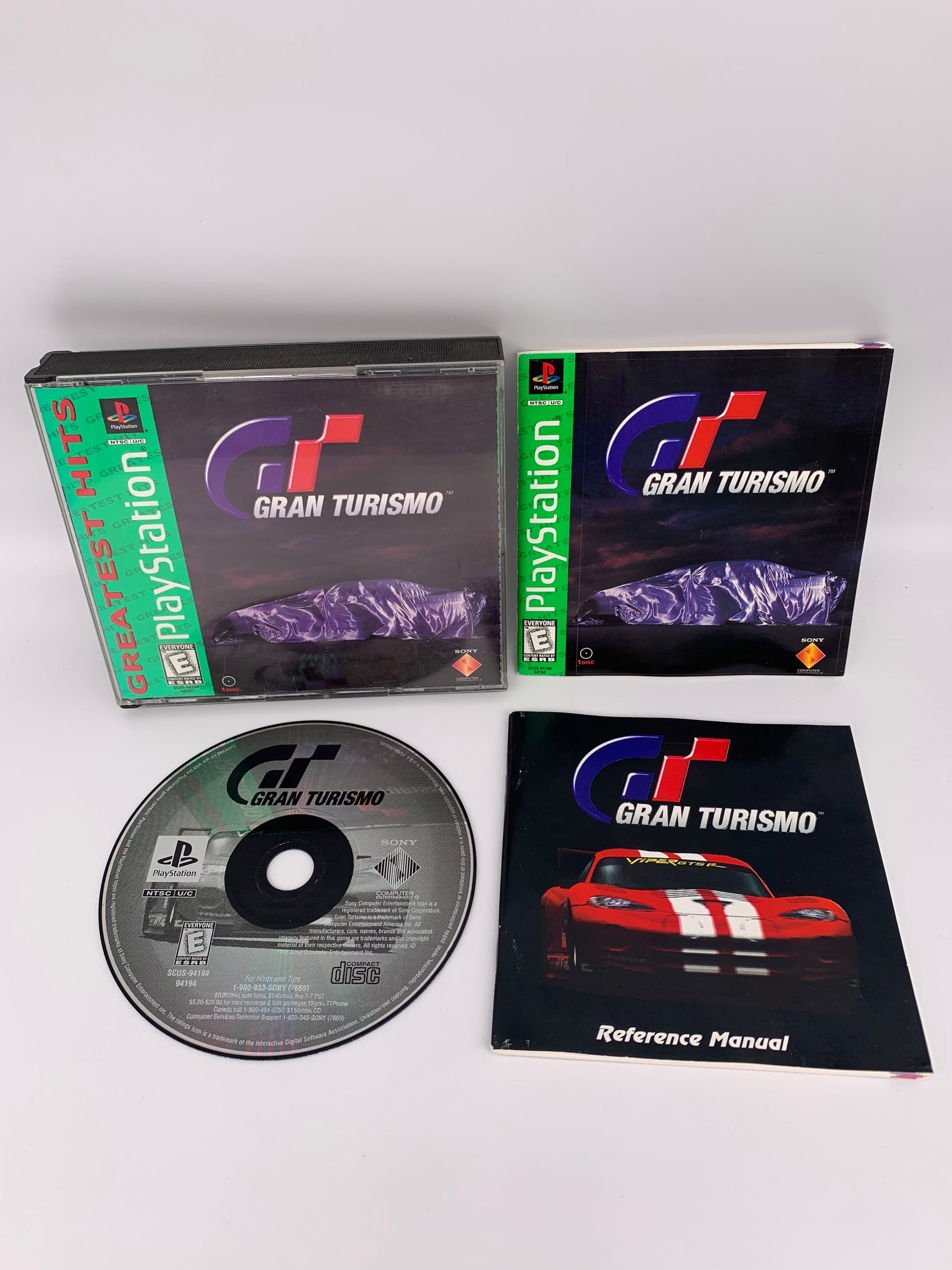 PiXEL-RETRO.COM : SONY PLAYSTATION (PS1) COMPLETE CIB BOX MANUAL GAME NTSC GRAN TURISMO GT