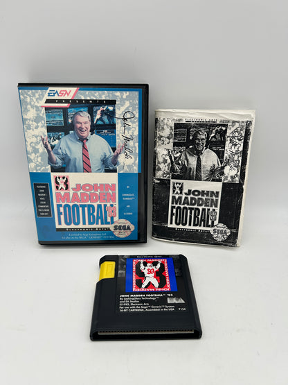 PiXEL-RETRO.COM : SEGA GENESIS (MEGA DRIVE) COMPLETE (CIB) GAME BOX INSTRUCTION MANUAL NTSC JOHN MADDEN FOOTBALL '93
