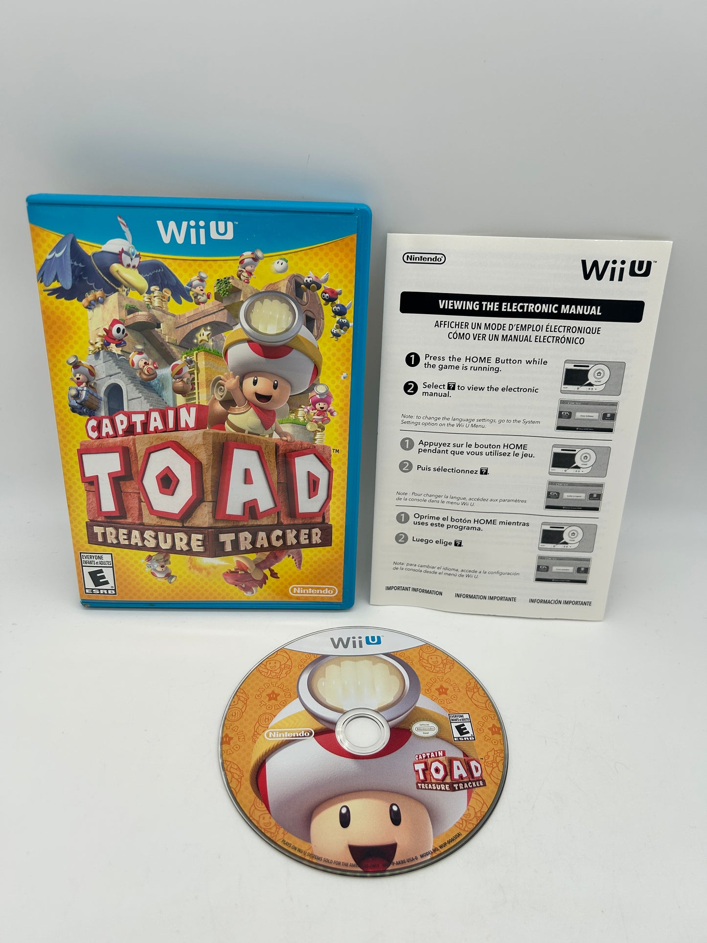 PiXEL-RETRO.COM : NINTENDO WII U COMPLET CIB BOX MANUAL GAME NTSC CAPTAIN TOAD TREASURE TRACKER