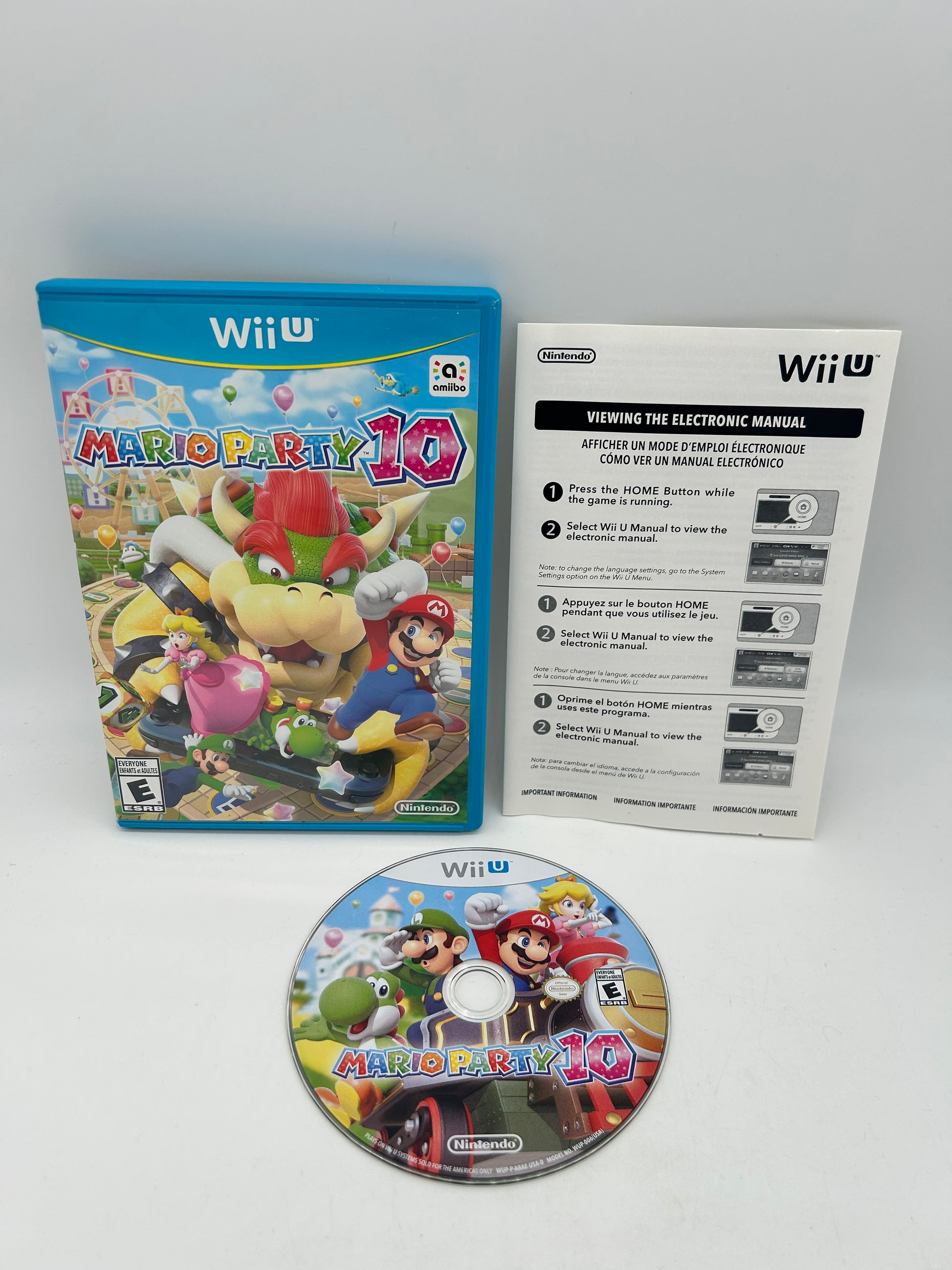 PiXEL-RETRO.COM : NINTENDO WII U COMPLET CIB BOX MANUAL GAME NTSC MARIO PARTY 10