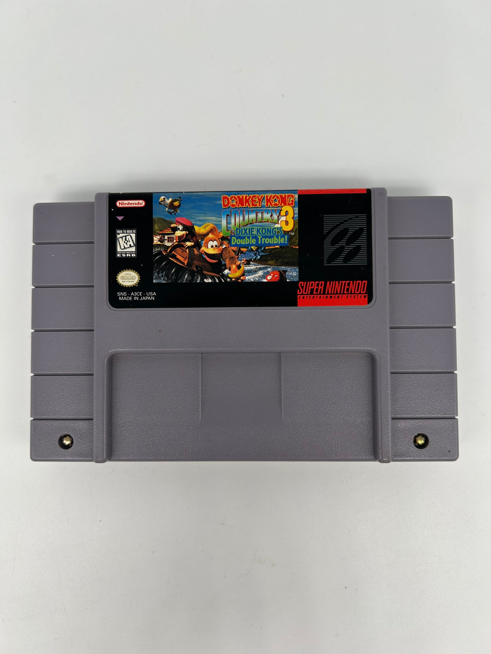 PiXEL-RETRO.COM : SUPER NINTENDO NES (SNES) GAME NTSC DONKEY KONG COUNTRY 3 DIXIE KONG'S DOUBLE TROUBLE!