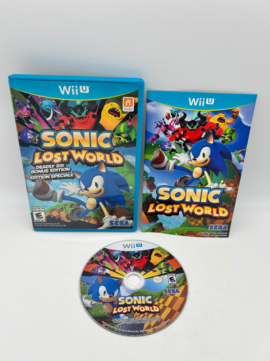 PiXEL-RETRO.COM : NINTENDO WII U COMPLET CIB BOX MANUAL GAME NTSC SONIC LOST WORLD DEADLY SIX BONUS EDITION