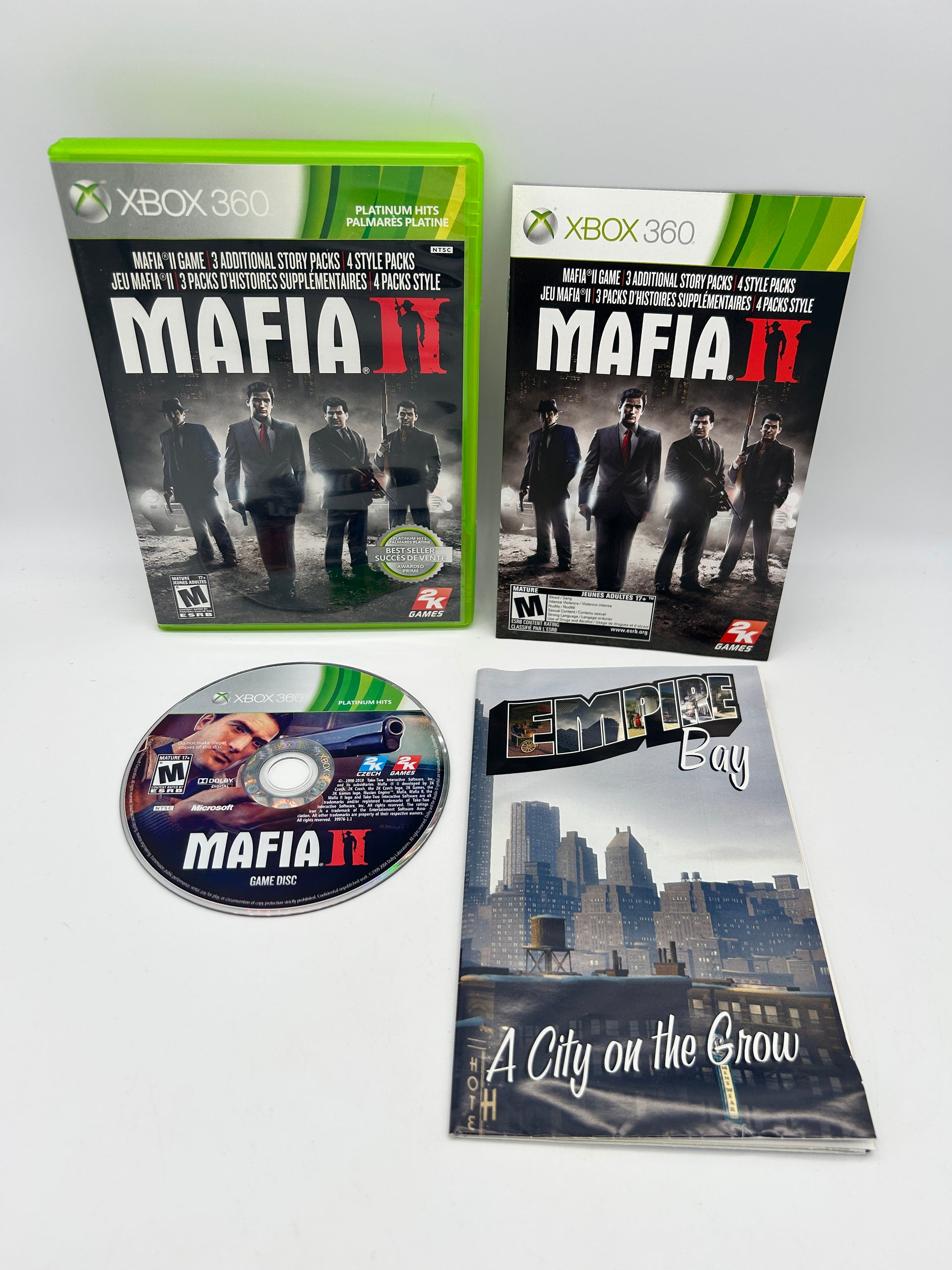 PiXEL-RETRO.COM : MICROSOFT XBOX 360 COMPLETE CIB BOX MANUAL GAME NTSC MAFIA II PLATINUM HITS