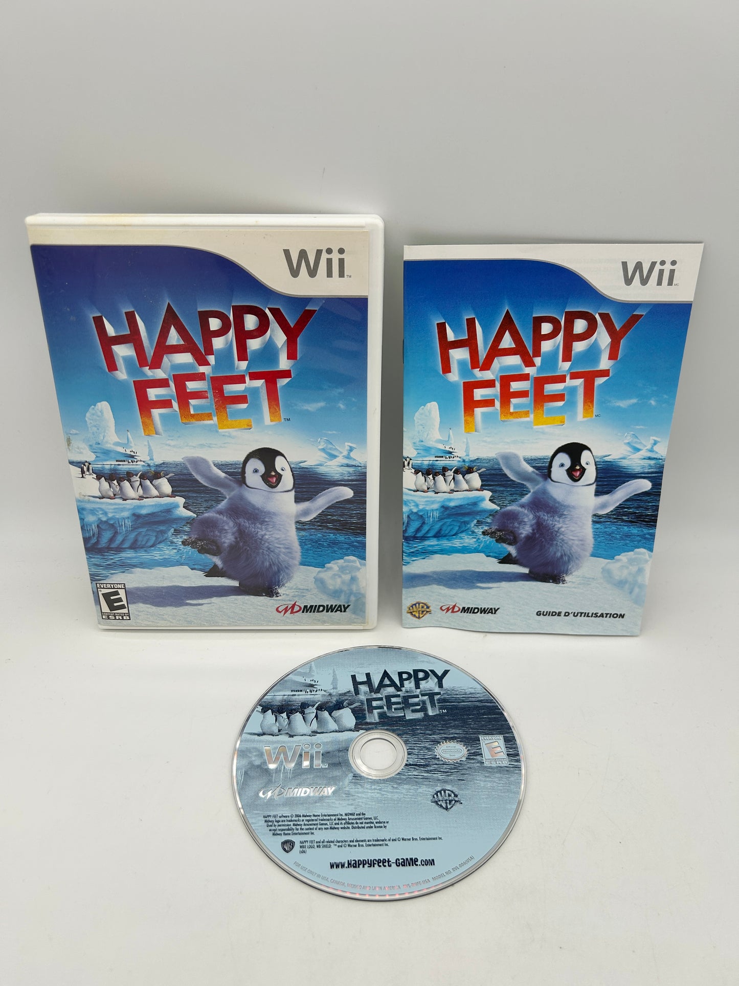 PiXEL-RETRO.COM : NINTENDO WII COMPLET CIB BOX MANUAL GAME NTSC HAPPY FEET