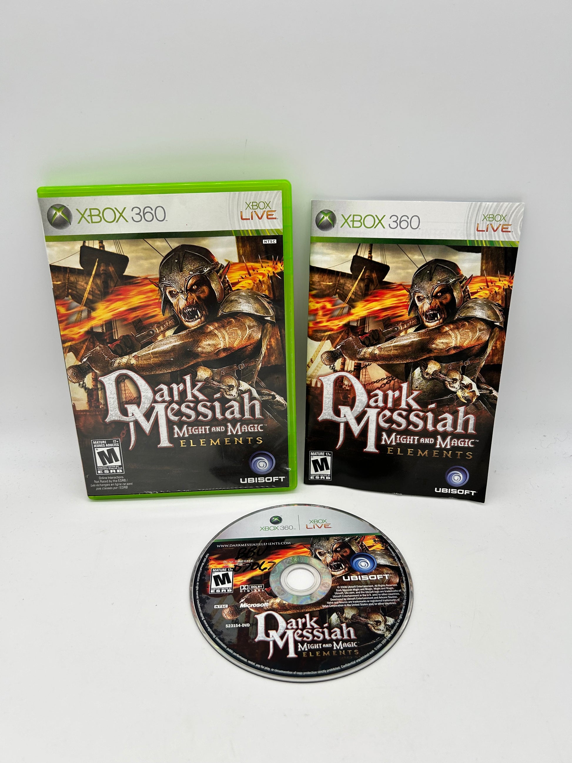 PiXEL-RETRO.COM : MICROSOFT XBOX 360 COMPLETE CIB BOX MANUAL GAME NTSC DARK MESSIAH MIGHT AND MAGIC ELEMENTS