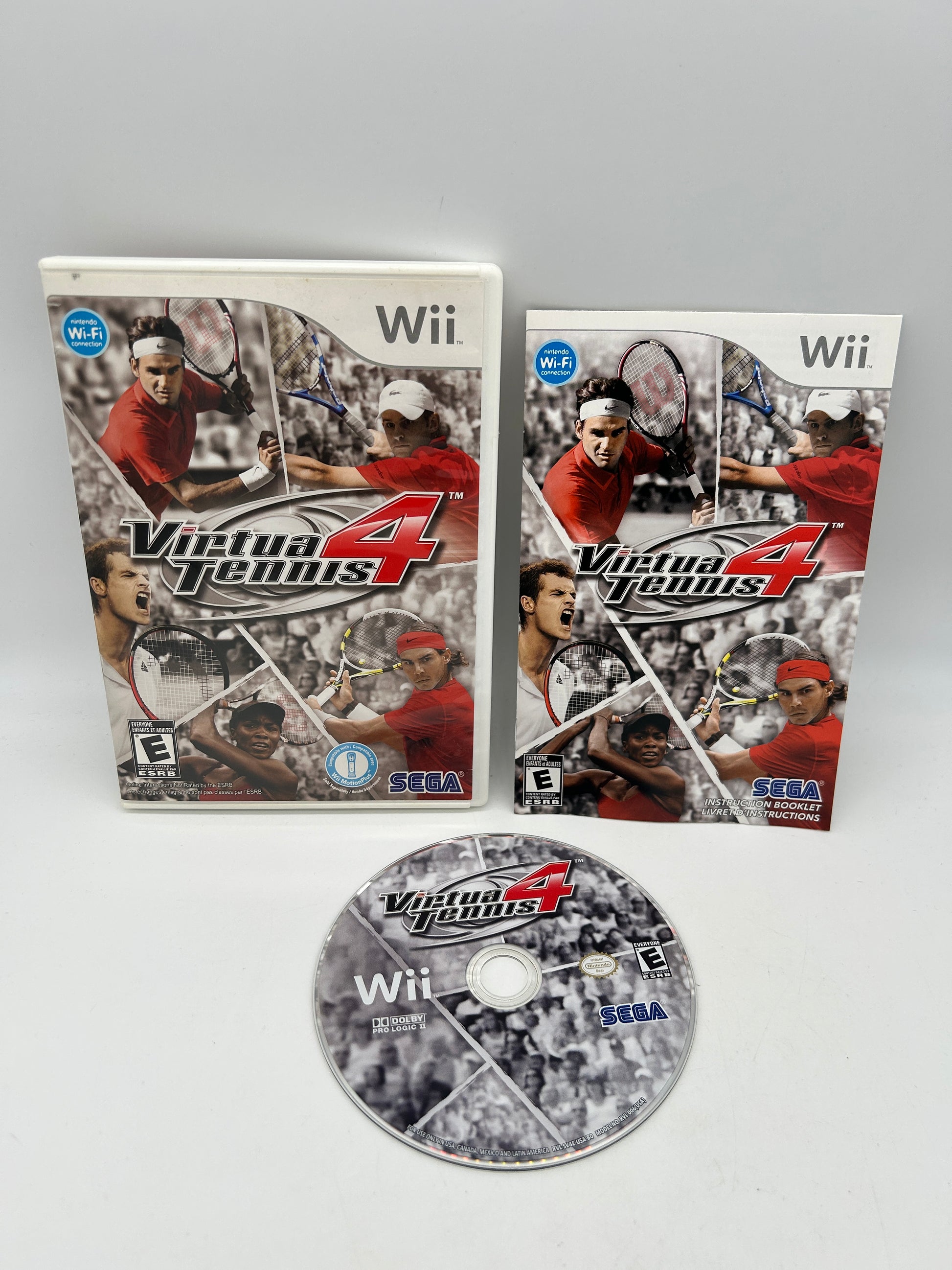 PiXEL-RETRO.COM : NINTENDO WII COMPLET CIB BOX MANUAL GAME NTSC VIRTUA TENNIS 4