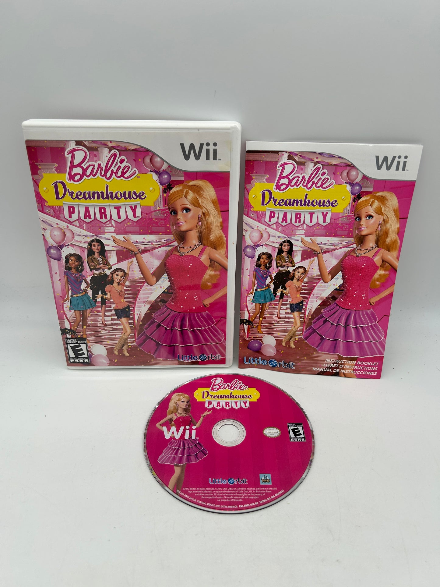 PiXEL-RETRO.COM : NINTENDO WII COMPLET CIB BOX MANUAL GAME NTSC BARBIE DREAMHOUSE PARTY