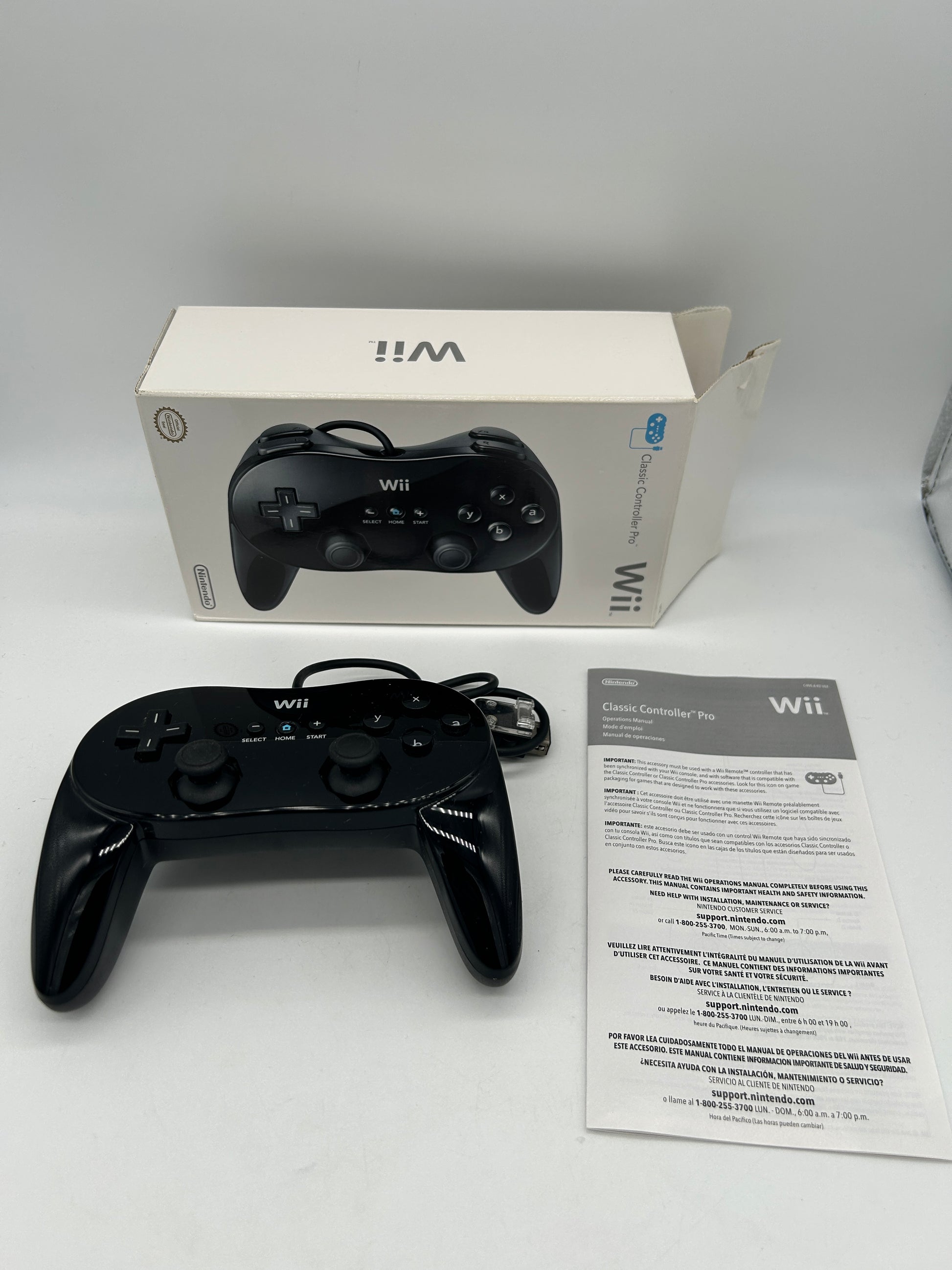 PiXEL-RETRO.COM : NINTENDO WII NTSC BLACK CLASSIC PRO CONTROLLER RVL 005 (02)