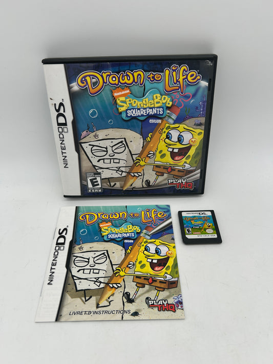 PiXEL-RETRO.COM : NINTENDO DS (DS) COMPLETE CIB BOX MANUAL GAME NTSC DRAWN TO LIFE SPONGEBOB SQUAREPANTS EDITION