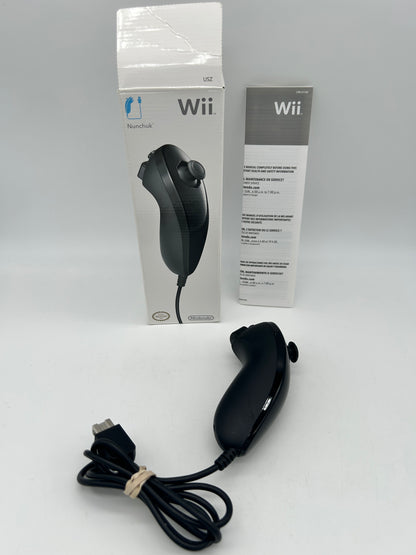 PiXEL-RETRO.COM : NINTENDO WII NTSC BLACK NUNCHUCK CONTROLLER