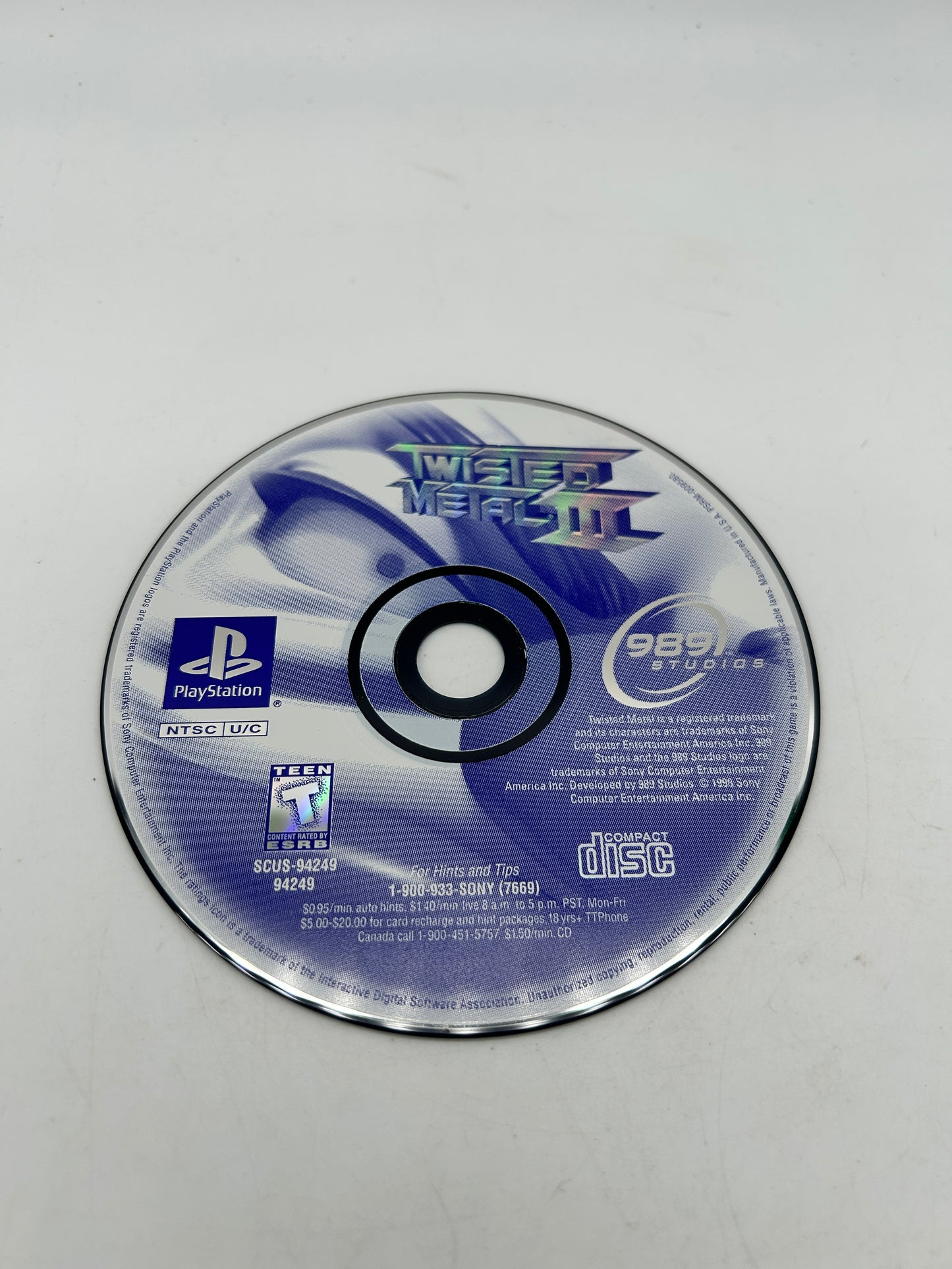 PiXEL-RETRO.COM : SONY PLAYSTATION (PS1) COMPLETE CIB BOX MANUAL GAME NTSC TWISTED METAL III 3