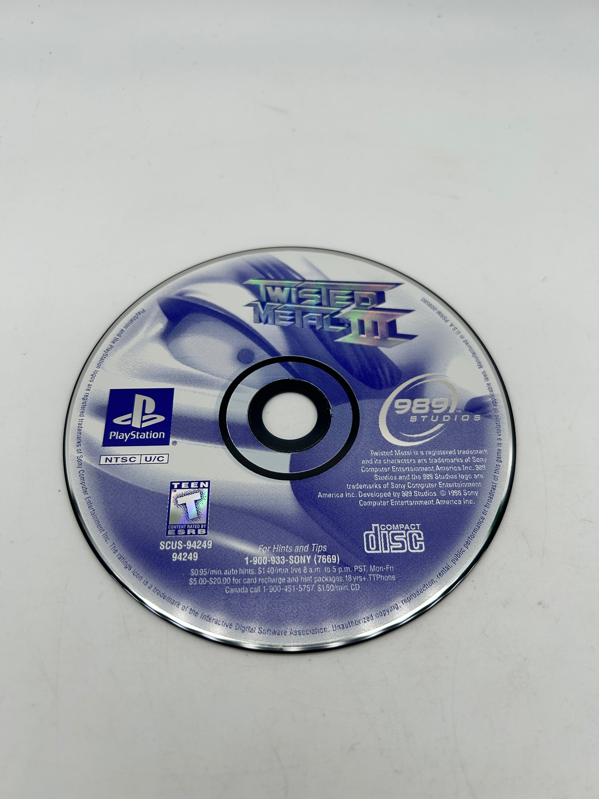 PiXEL-RETRO.COM : SONY PLAYSTATION (PS1) COMPLETE CIB BOX MANUAL GAME NTSC TWISTED METAL III 3