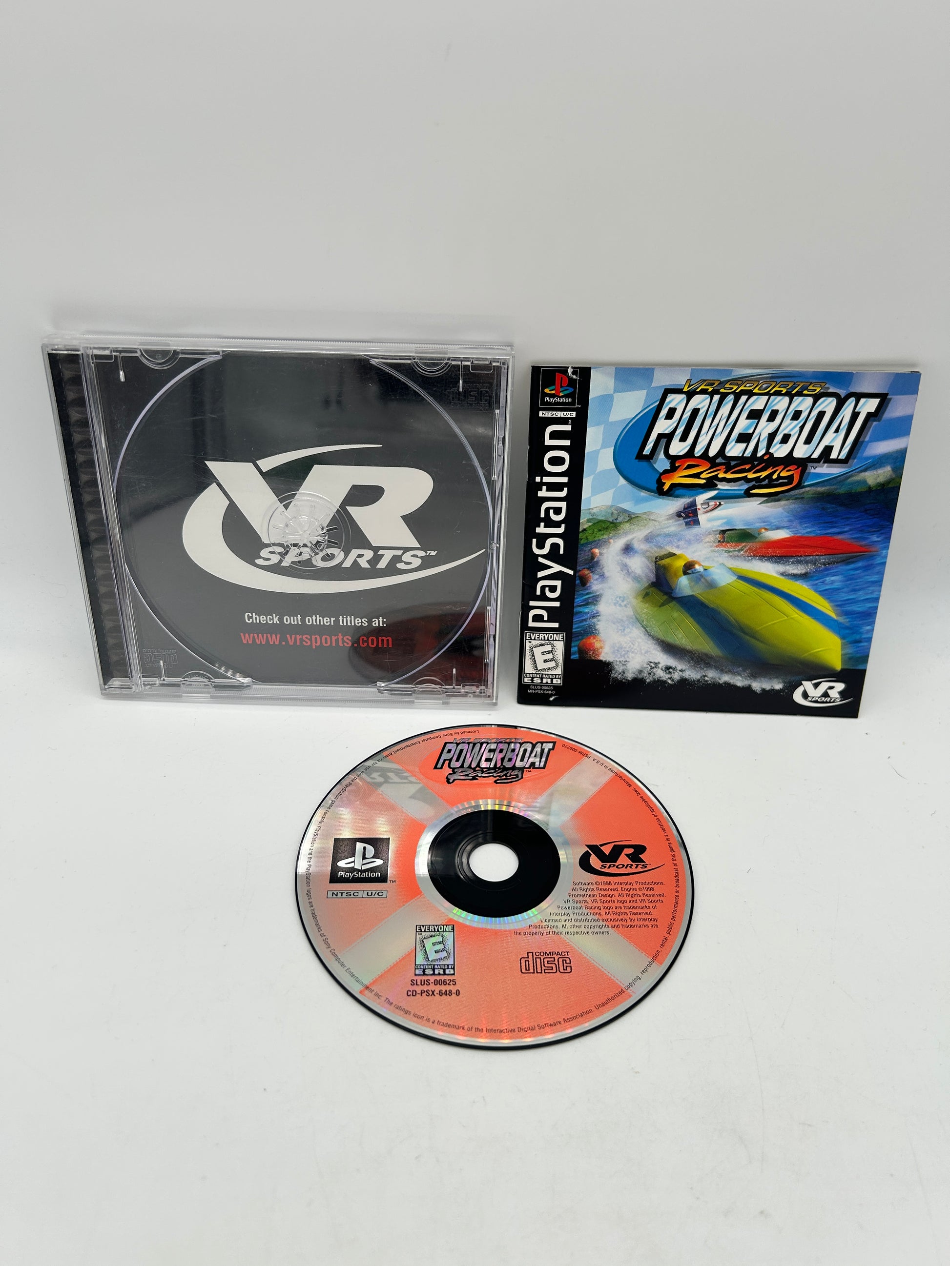 PiXEL-RETRO.COM : SONY PLAYSTATION (PS1) COMPLETE CIB BOX MANUAL GAME NTSC VR SPORTS POWERBOAT RACING