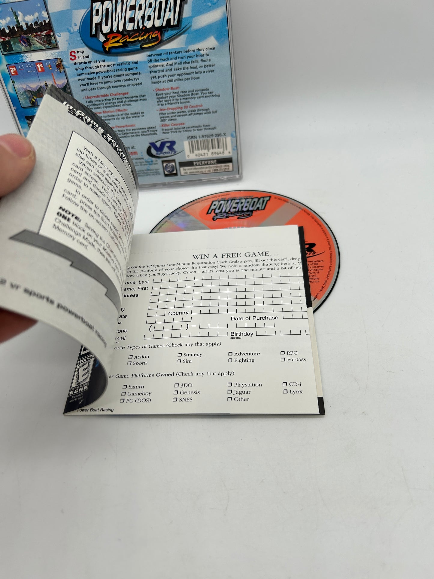 SONY PLAYSTATION [PS1] | VR SPORTS POWERBOAT RACING