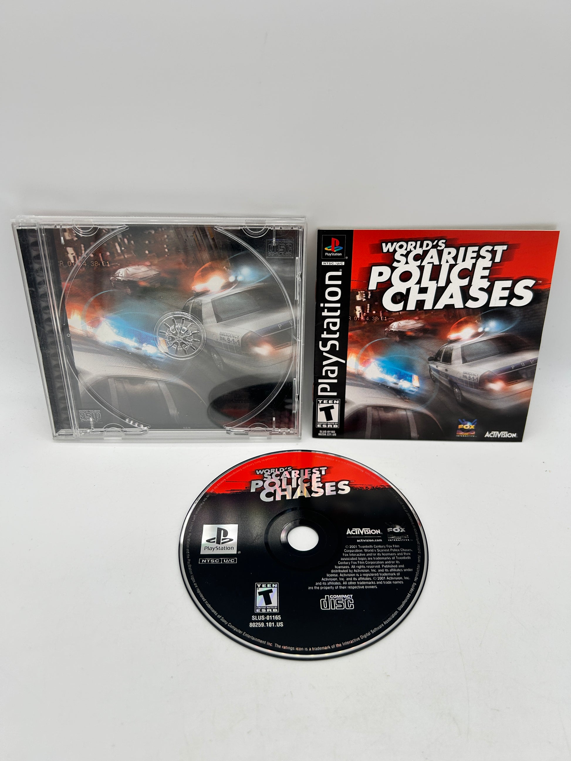 PiXEL-RETRO.COM : SONY PLAYSTATION (PS1) COMPLETE CIB BOX MANUAL GAME NTSC WORLD SCARIEST POLICE CHASES