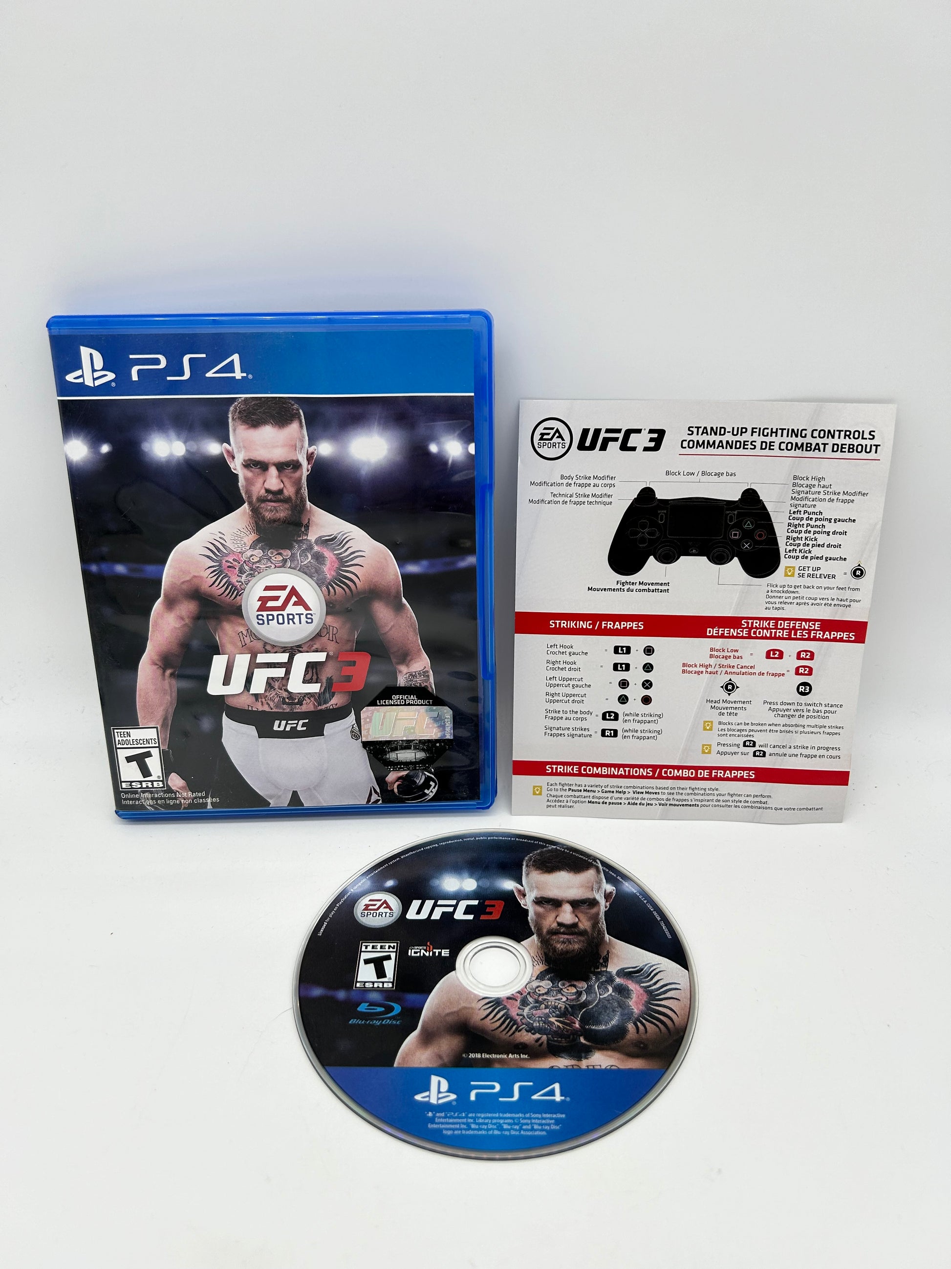 PiXEL-RETRO.COM : SONY PLAYSTATION 4 (PS4) COMPLETE CIB BOX MANUAL GAME NTSC UFC 3