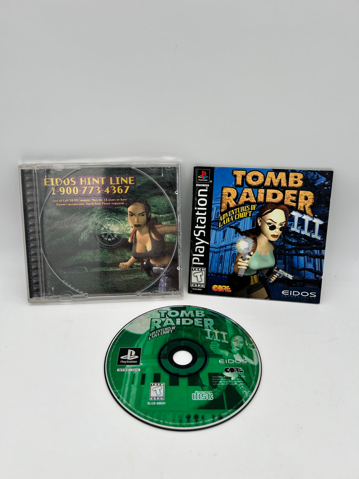 PiXEL-RETRO.COM : SONY PLAYSTATION (PS1) COMPLETE CIB BOX MANUAL GAME NTSC TOMB RAIDER III 3