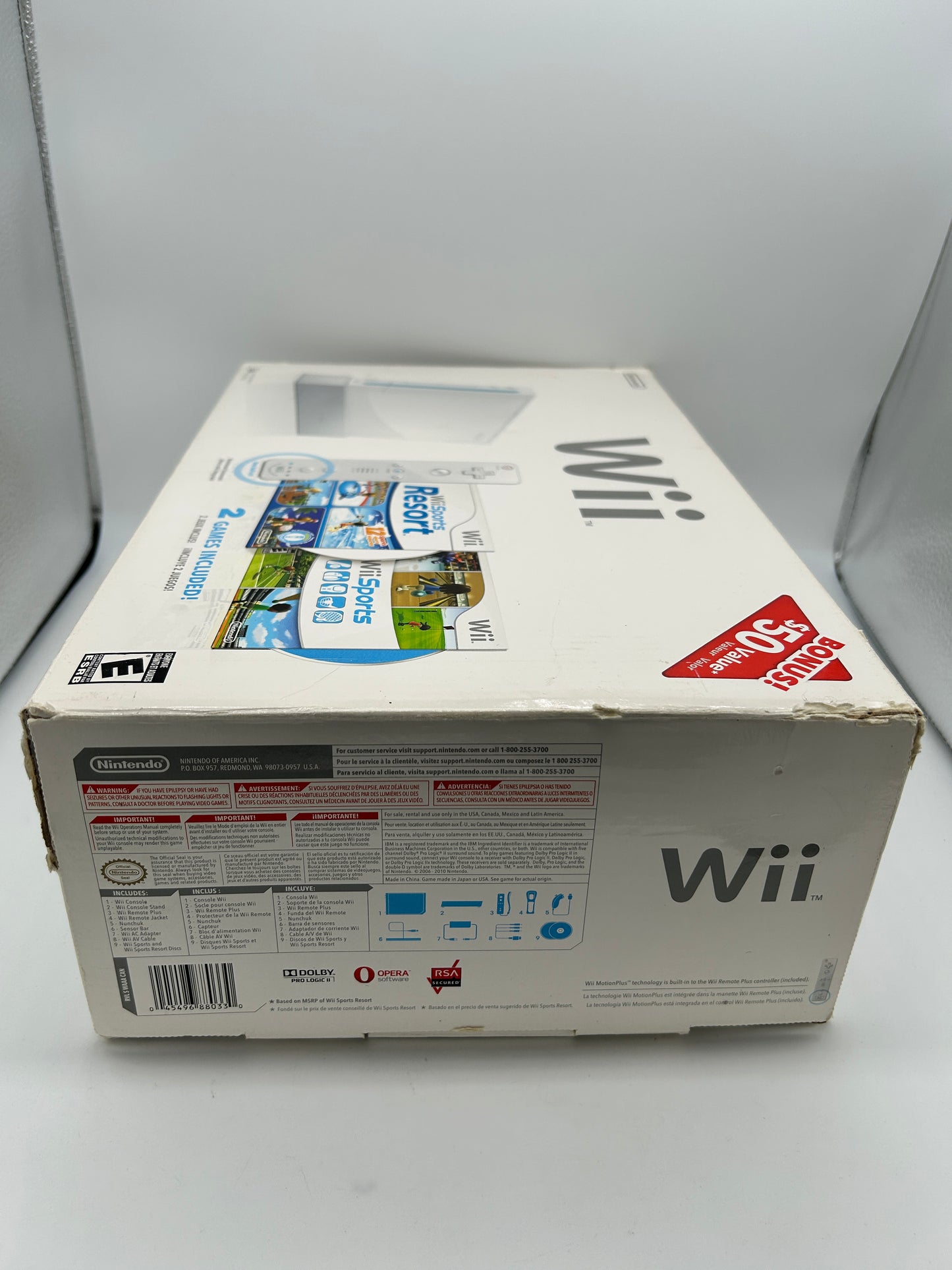 NiNTENDO Wii CONSOLE | MODEL BLANCHE Wii SPORTS RESORT PACK RVL-001 (USA)