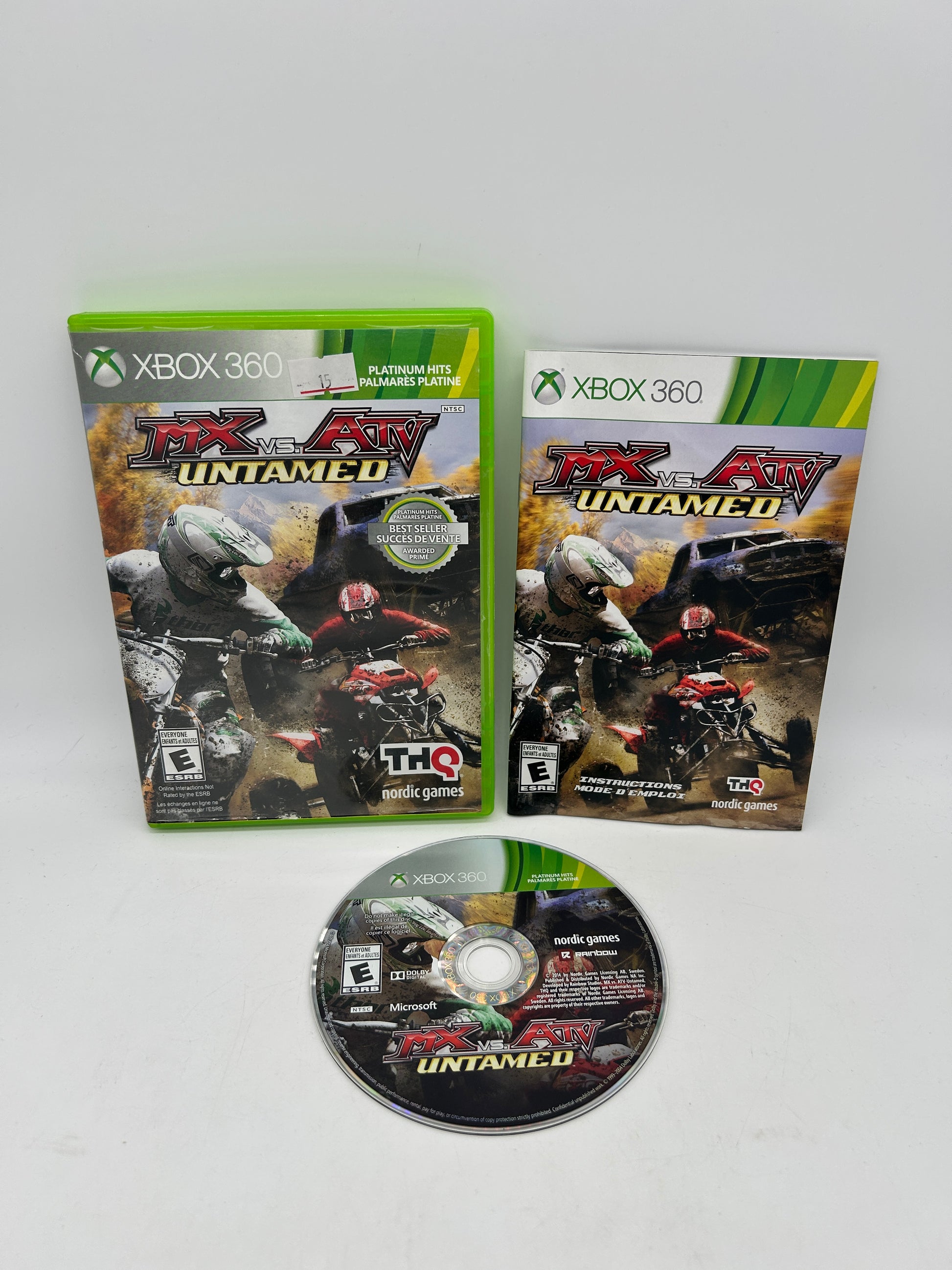 PiXEL-RETRO.COM : MICROSOFT XBOX 360 COMPLETE CIB BOX MANUAL GAME NTSC MX VS ATV UNTAMED