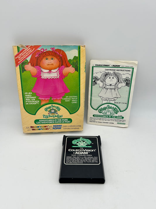 PiXEL-RETRO.COM : COLECOVISION GAME BOX INSTRUCTION MANUAL COMPLET CIB NTSC CABBAGE PATCH KIDS ADVENTURES IN THE PARK