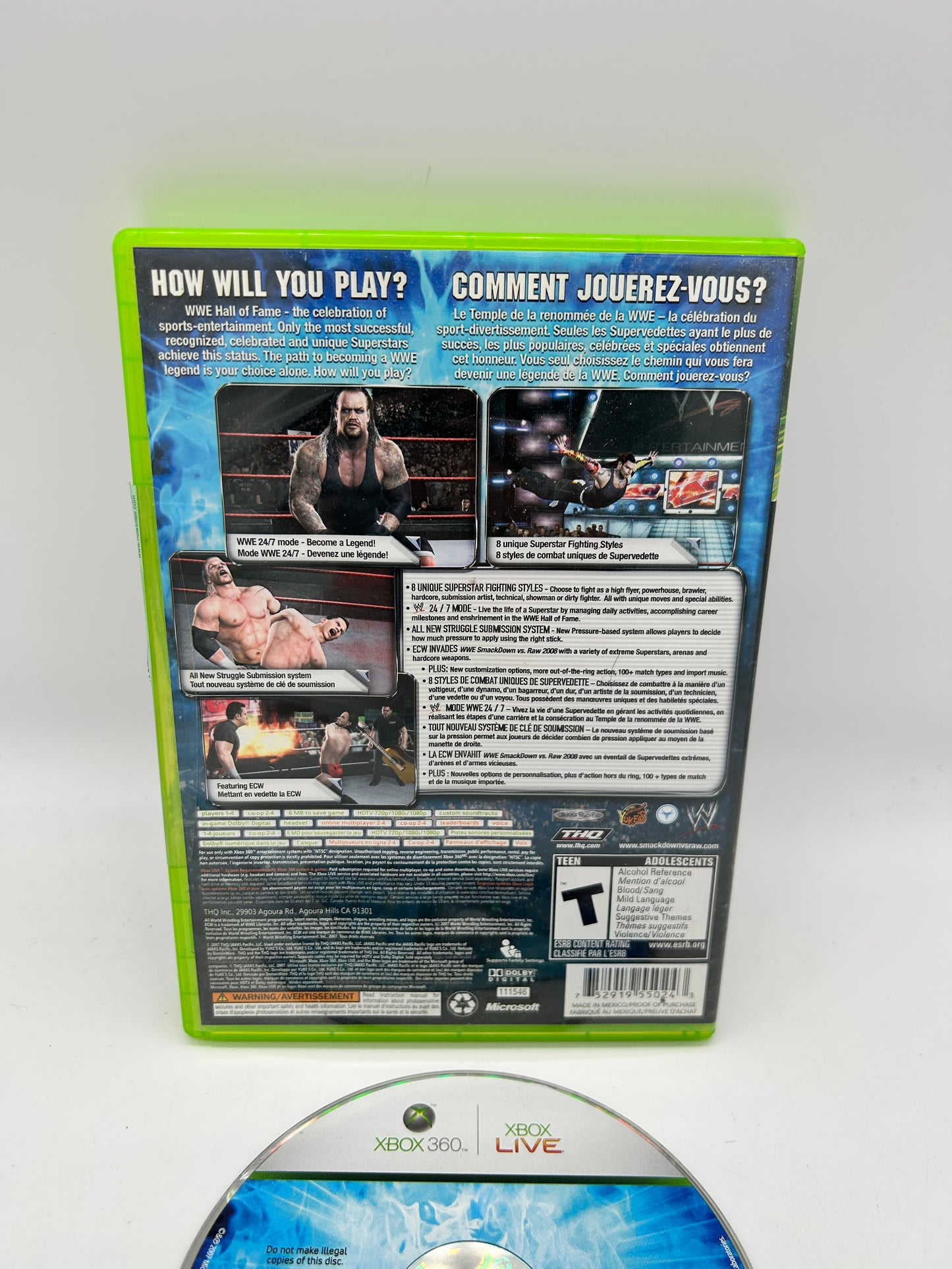 MiCROSOFT XBOX 360 | WWE SMACKDOWN VS RAW 2008