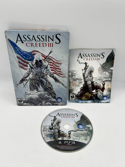 PiXEL-RETRO.COM : SONY PLAYSTATION 3 (PS3) COMPLET CIB BOX MANUAL GAME NTSC ASSASIN'S CREED III STEELCASE
