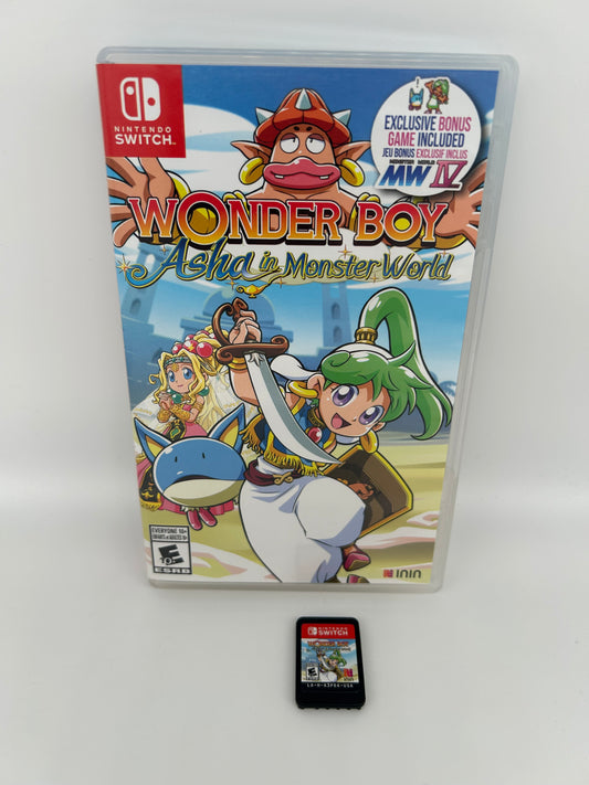 PiXEL-RETRO.COM : NINTENDO SWITCH COMPLETE IN BOX MANUAL GAME NTSC WONDER BOY ASHA IN MONSTER WORLD