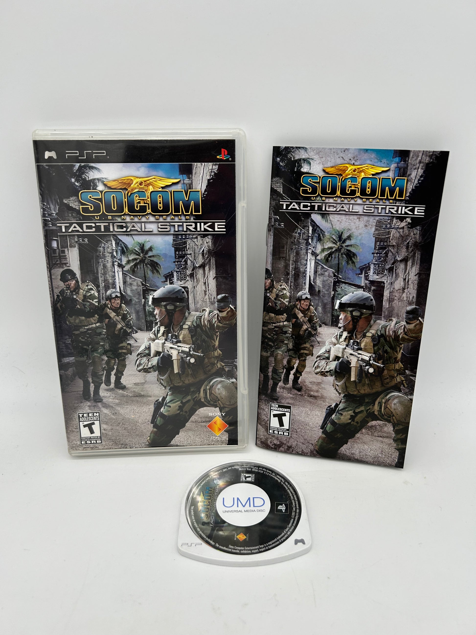 PiXEL-RETRO.COM : SONY PLAYSTATION PORTABLE (PSP) COMPLET CIB BOX MANUAL GAME NTSC SOCOM U.S. NAVY SEALS TACTICAL STRIKE