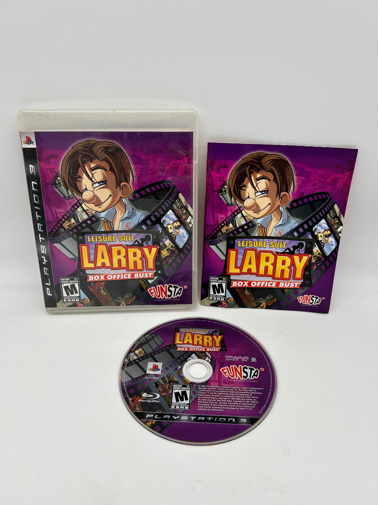 PiXEL-RETRO.COM : SONY PLAYSTATION 3 (PS3) COMPLET CIB BOX MANUAL GAME NTSC LEISURE SUIT LARRY BOX OFFICE BUST