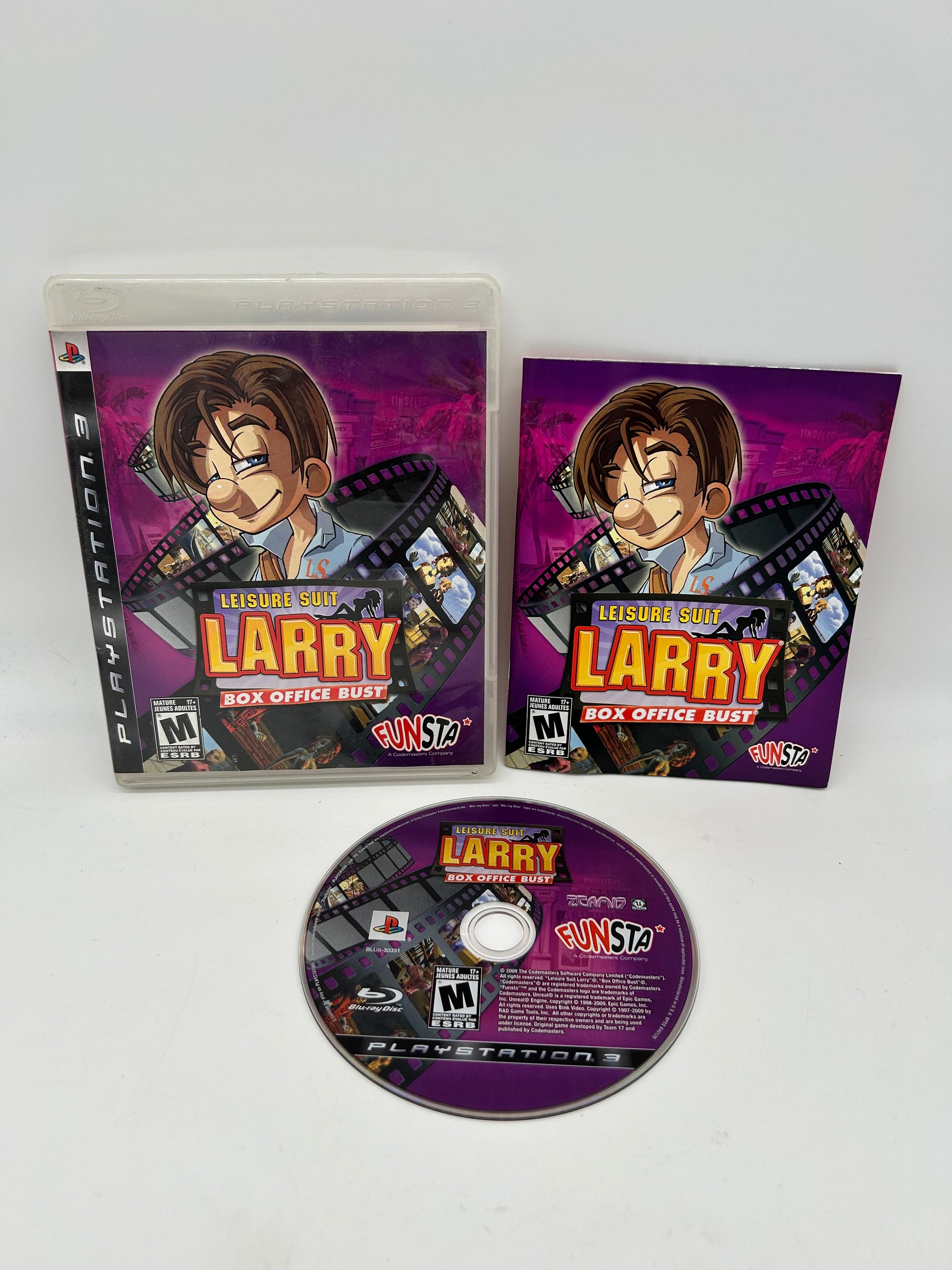 PiXEL-RETRO.COM : SONY PLAYSTATION 3 (PS3) COMPLET CIB BOX MANUAL GAME NTSC LEISURE SUIT LARRY BOX OFFICE BUST