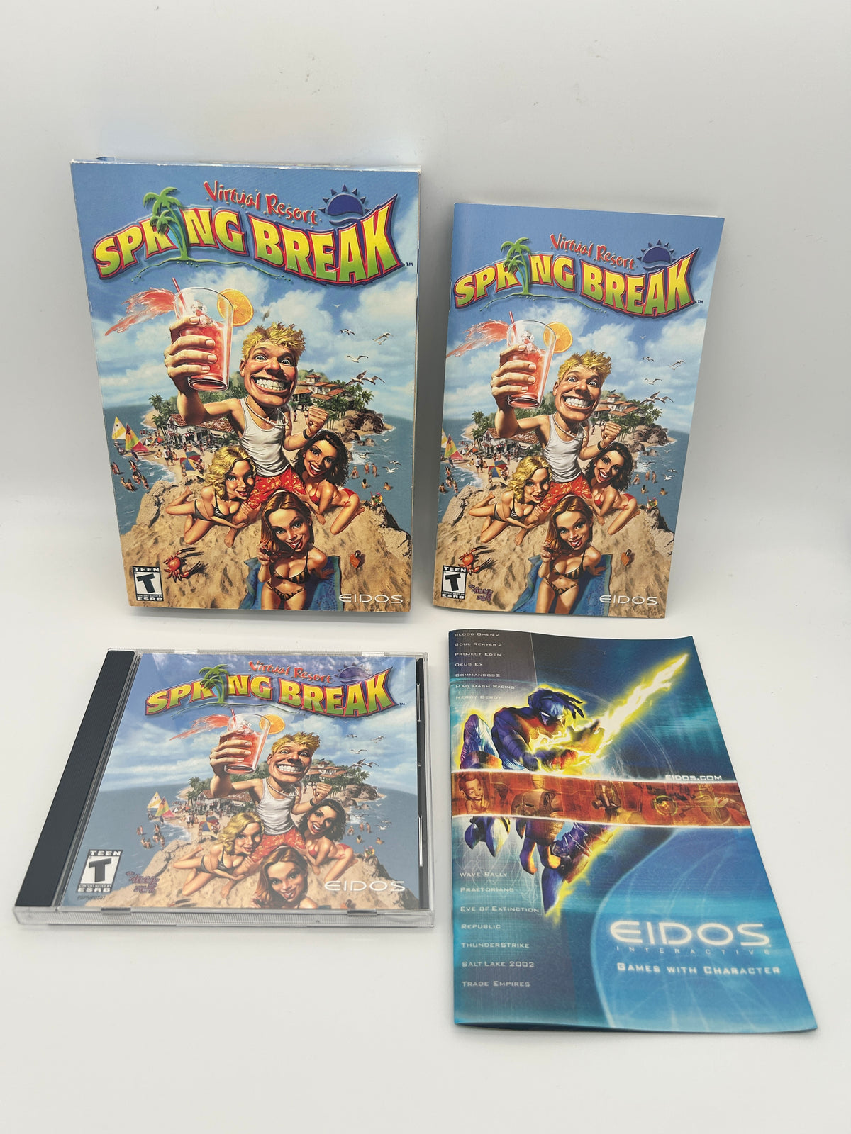 PiXEL-RETRO.COM : COMPUTER (PC) COMPLETE CIB BOX MANUAL GAME NTSC VIRTUAL RESORT SPRING BREAK