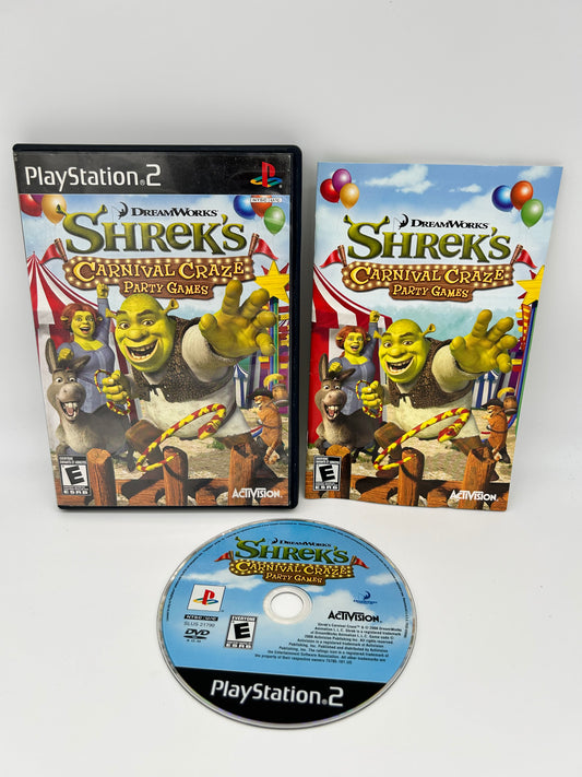 PiXEL-RETRO.COM : SONY PLAYSTATION 2 (PS2) COMPLET CIB BOX MANUAL GAME NTSC SHREK'S CARNIVAL CRAZE PARTY GAMES