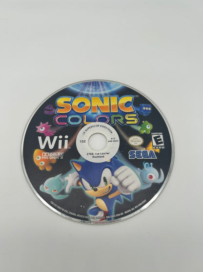 PiXEL-RETRO.COM : NINTENDO WII COMPLETE GAME BOX MANUAL NTSC SONIC COLORS