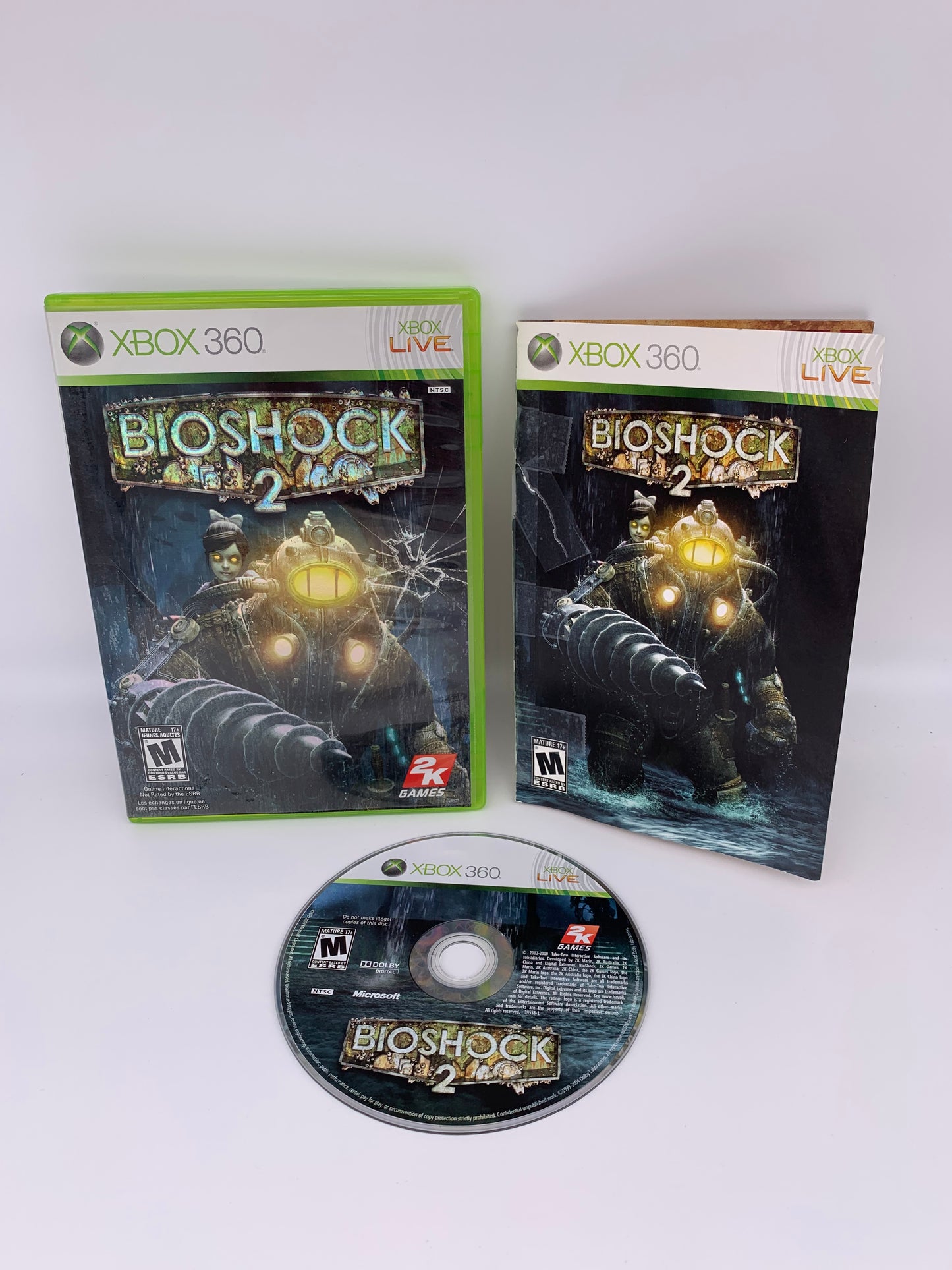 PiXEL-RETRO.COM : MICROSOFT XBOX 360 COMPLETE CIB BOX MANUAL GAME NTSC BIOSHOCK 2