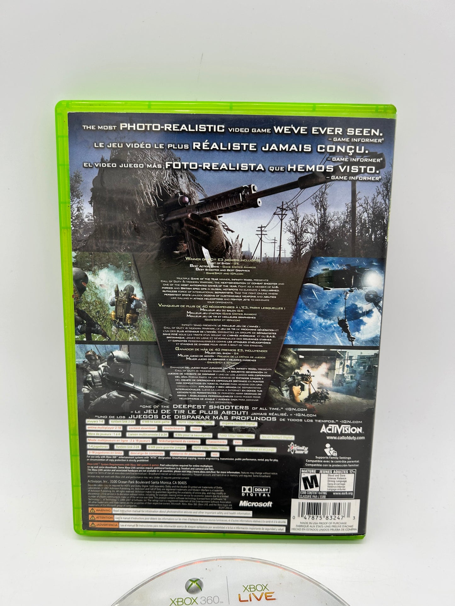 MiCROSOFT XBOX 360 | CALL OF DUTY MODERN WARFARE 4