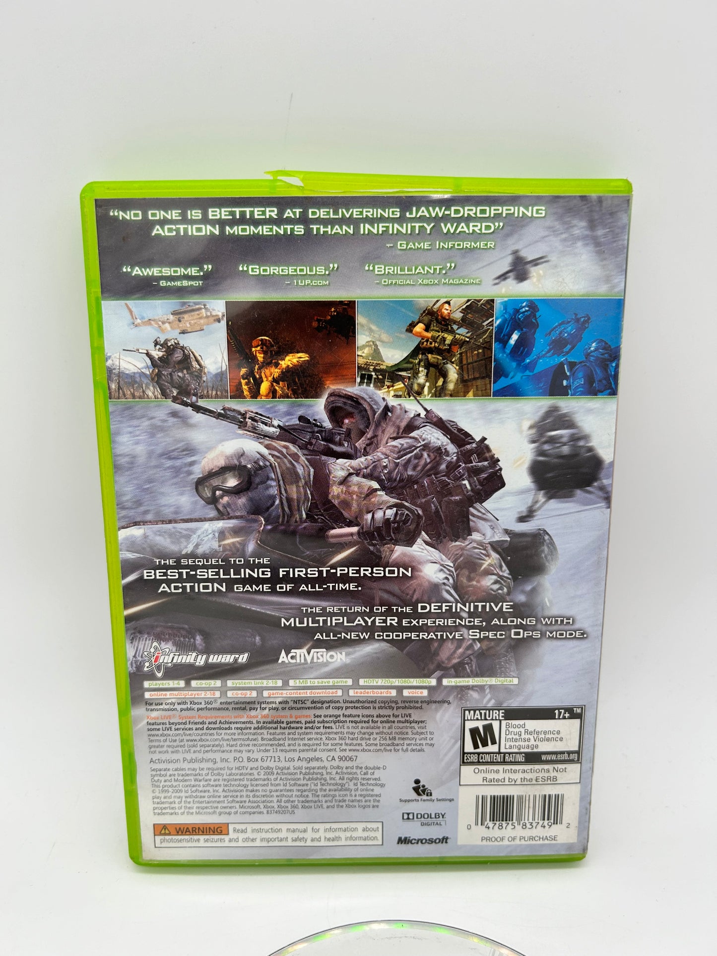 MiCROSOFT XBOX 360 | CALL OF DUTY MODERN WARFARE 2