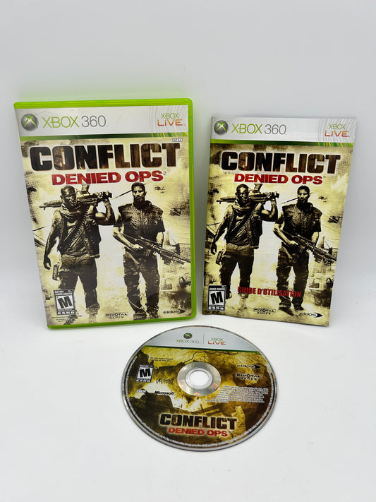 PiXEL-RETRO.COM : MICROSOFT XBOX 360 COMPLETE CIB BOX MANUAL GAME NTSC CONFLICT DENIED OPS