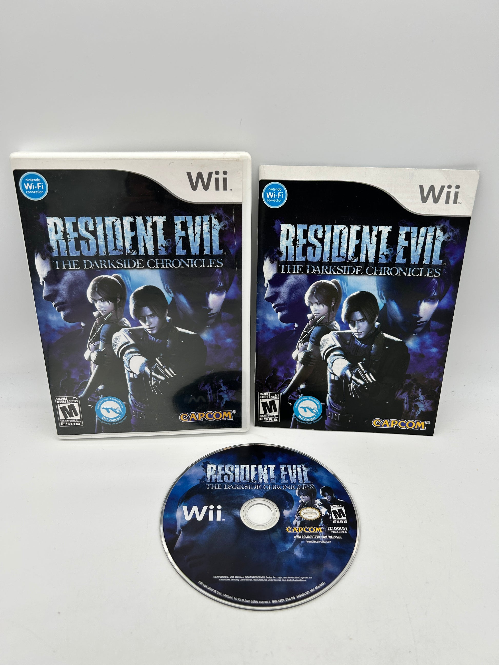PiXEL-RETRO.COM : NINTENDO WII COMPLET CIB BOX MANUAL GAME NTSC RESIDENT EVIL THE DARKSIDE CHRONICLES