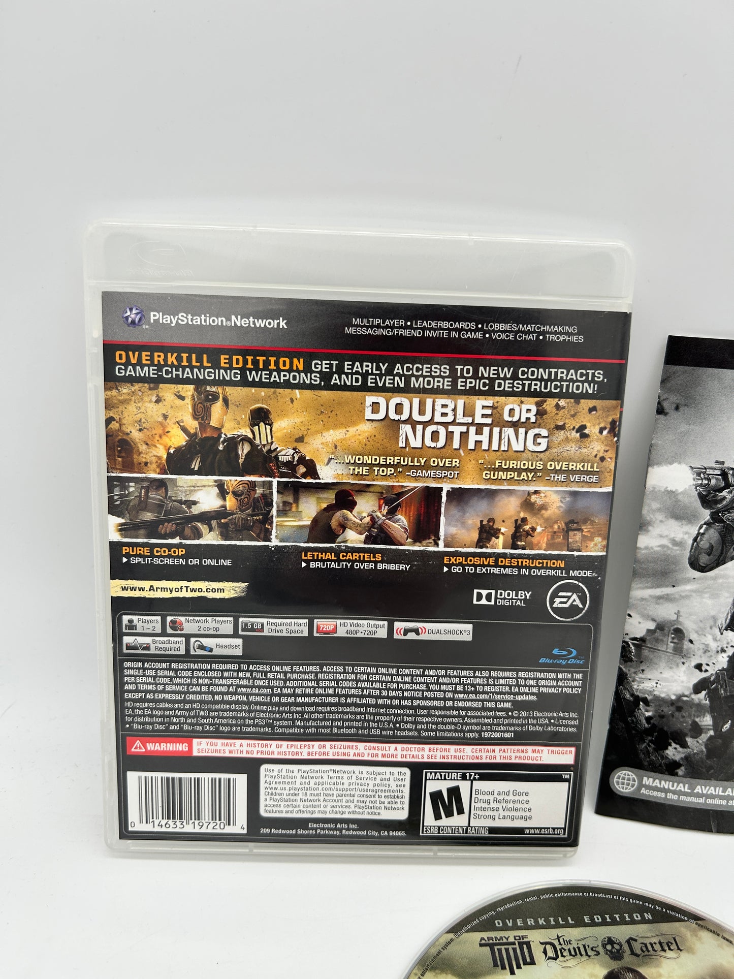 SONY PLAYSTATiON 3 [PS3] | ARMY OF TWO THE DEVILS CARTEL | OVERKiLL EDiTiON