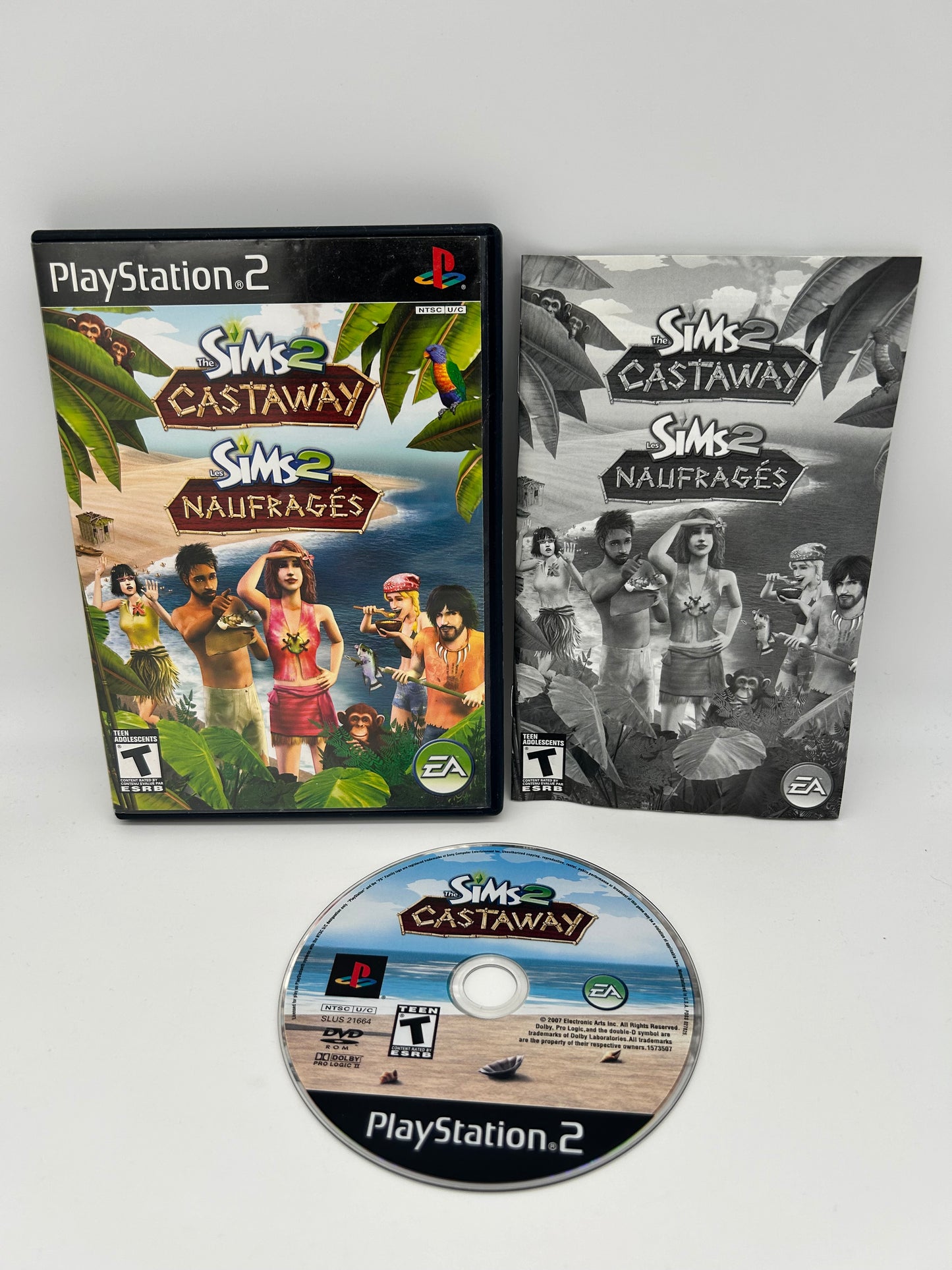 PiXEL-RETRO.COM : SONY PLAYSTATION 2 (PS2) COMPLET CIB BOX MANUAL GAME NTSC THE SIMS 2 CASTAWAY