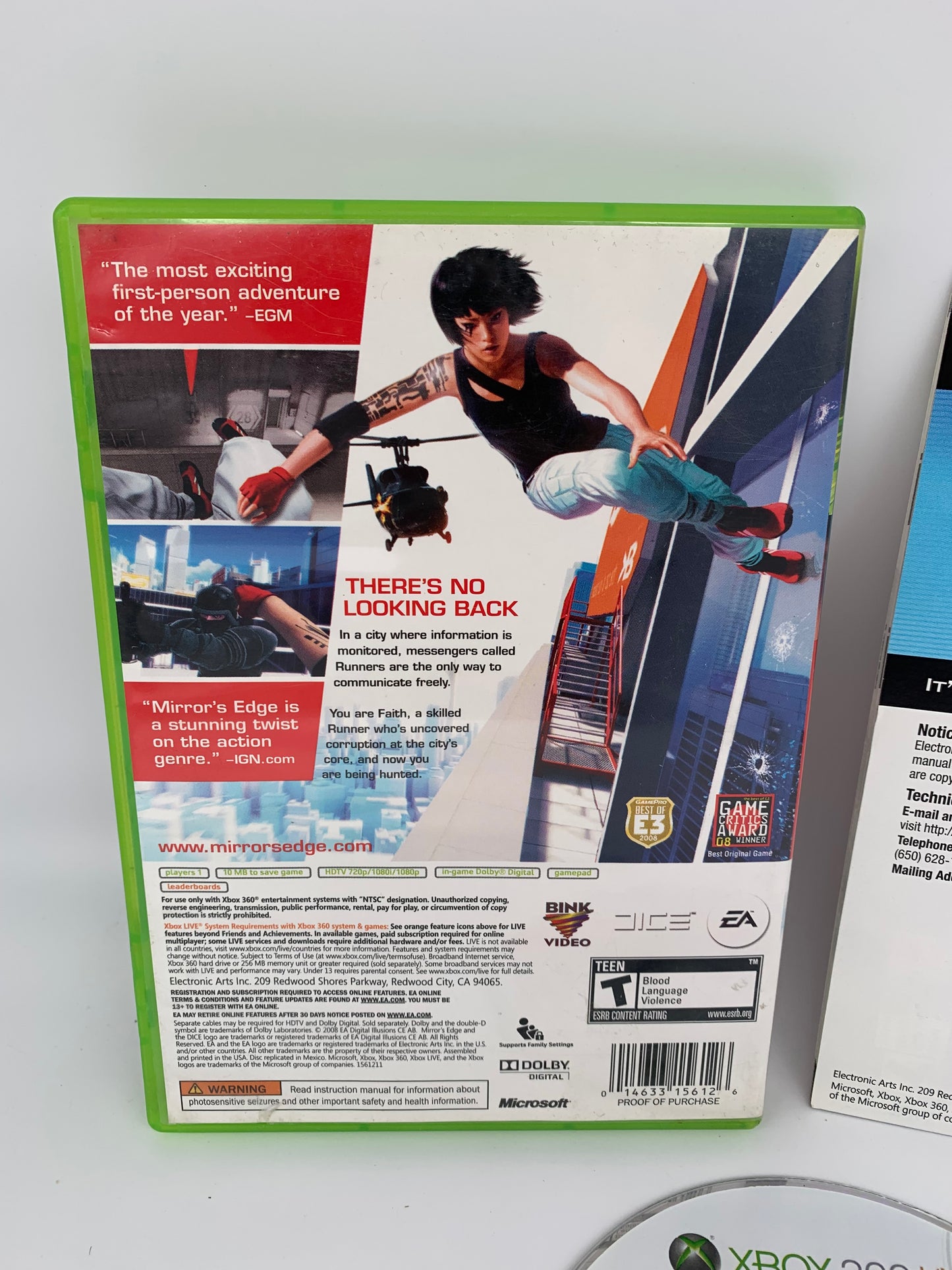 MiCROSOFT XBOX 360 | MiRRORS EDGE